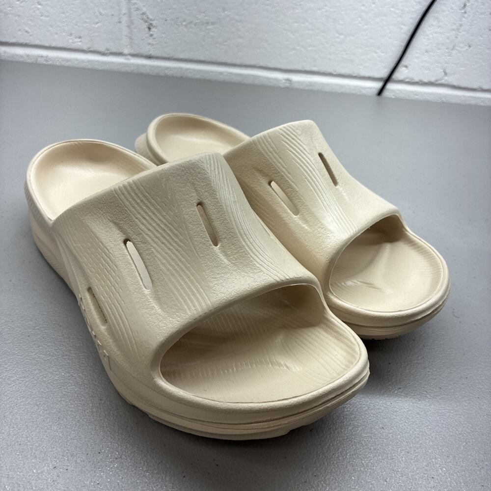 New Hoka Unisex Ora Recovery Slide 3 Sandals 1135061 Beige Size 7 Women’s